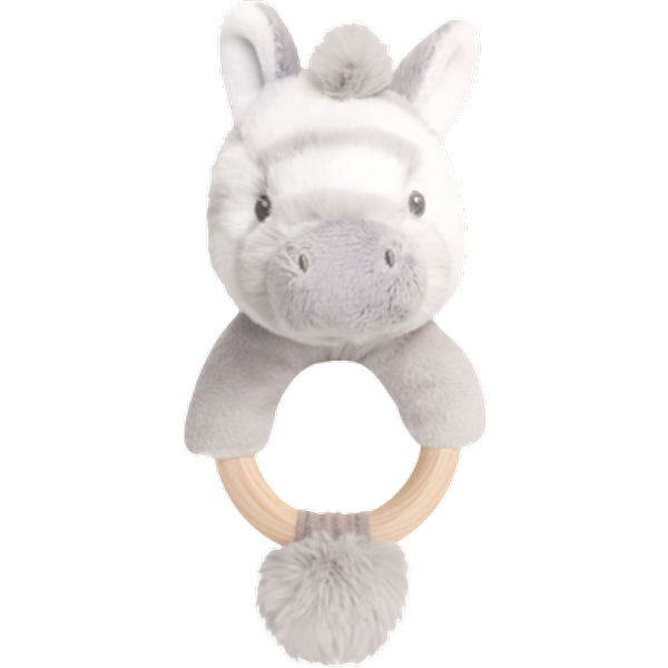 Keel Toys Keeleco Cuddle Zebra Ring Rattle - 14cm