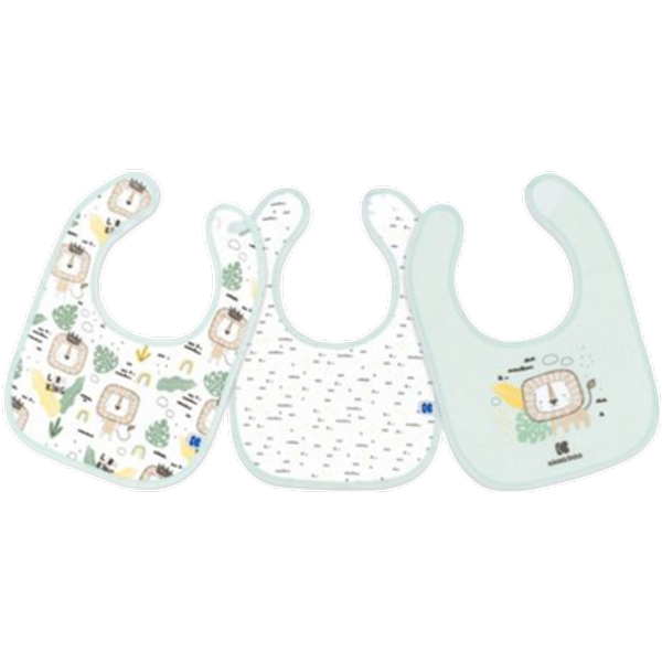 Kikka Boo Cotton Bibs Set - Savanna Mint - 3 st