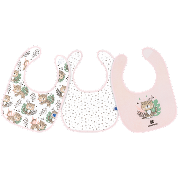 Kikka Boo Cotton Bibs Set - Savanna Pink - 3 stk.