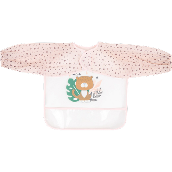 Kikka Boo Eva Long Sleeve Bib With Catcher - Savanna Pink - 3 pcs