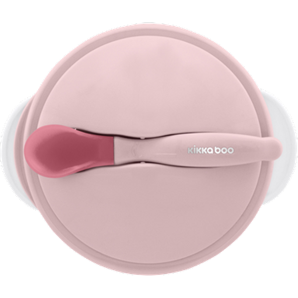 Kikka Boo Suction Bowl With Heat Sensing Spoon – Roze