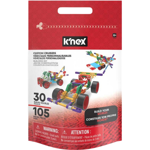 K'NEX Custom Cruisers Bouwset Met 30 Modellen - 105 Onderdelen