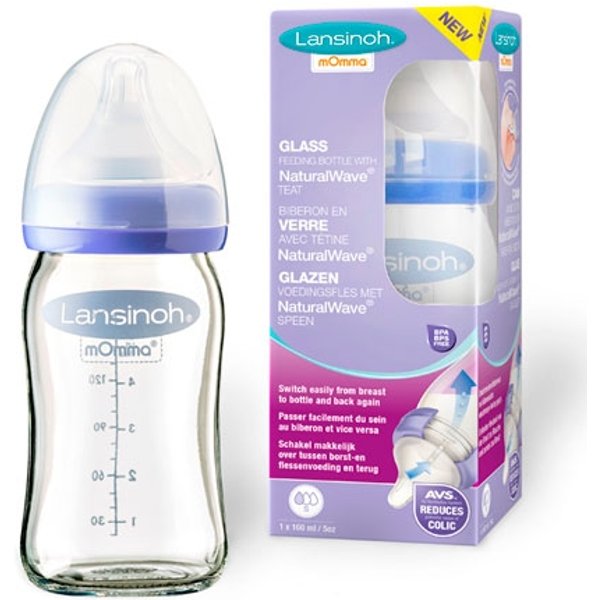Glazen zuigfles Lansinoh 160ml