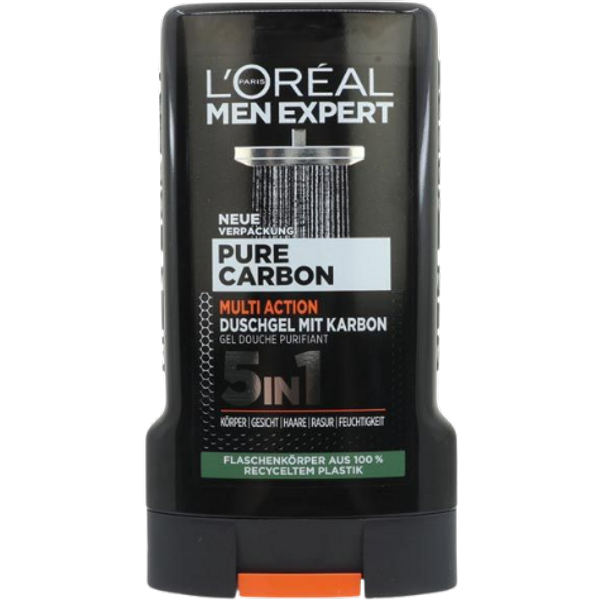 L'Oréal Men Expert Pure Carbon 5-In-1 Multi-Action Shower Gel - 250 ml