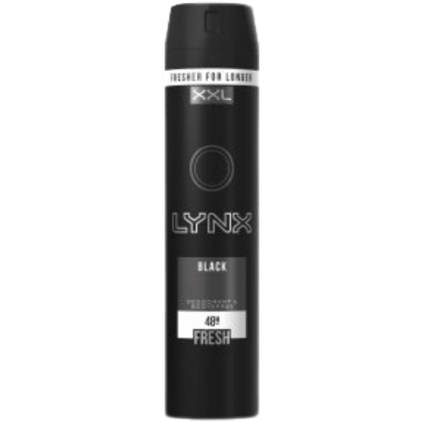Lynx Black XXL Fresh Deodorant Body Spray - 250 ml