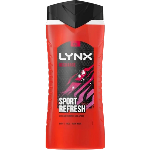 Lynx Recharge Sport Refresh 3-in-1 Shower Gel - 500 ml