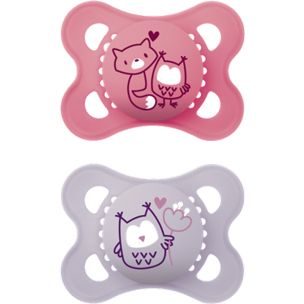 MAM Original Cat & Owl Design 2-6m Pacifier – 2 pcs