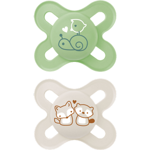 MAM Start Snail & Fox Design 0-2m Unisex Pacifier – 2 pcs