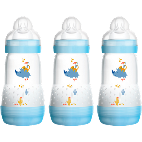 MAM 260ml 2+mths Antikoliekfles Blauw - 3 stuks