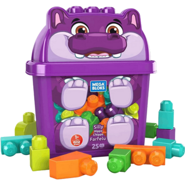 Mega Bloks Eerste Bouwers Gekke Nijlpaard 25 stuks