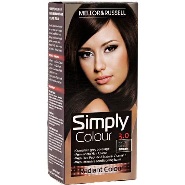 Mellor & Russell Simply Colour Hair Colour - 3.0 Natural Dark Brown