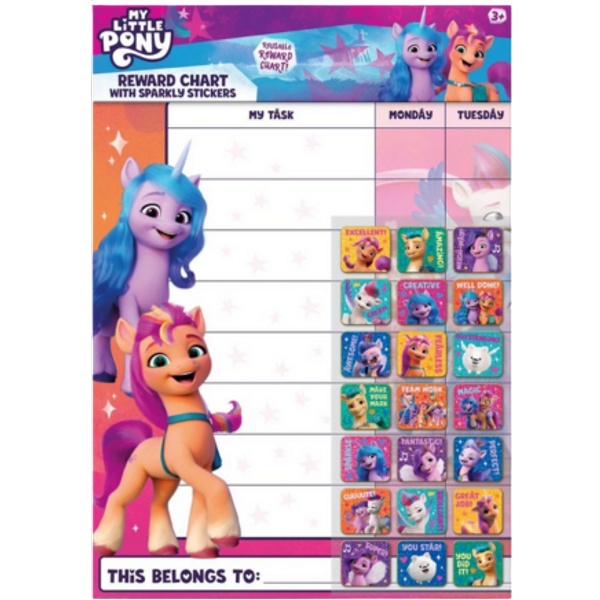 My Little Pony Reward Chart with Sparkly Stickers