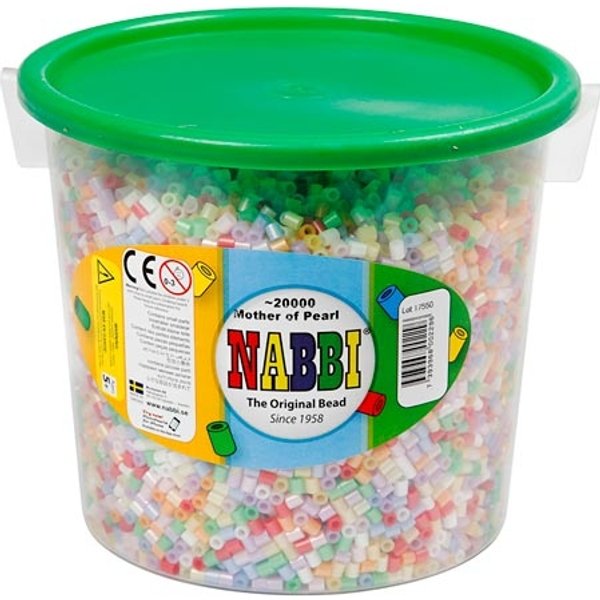 Nabbi Medium Rørperler Mother Of Pearl Mix - 20000 stk