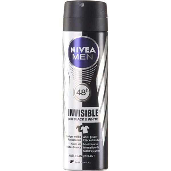 Nivea Invisible Black & White For Men Deo Spray 150 ml
