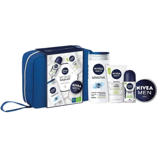 Nivea Men Set To Go Wash Kit Cadeauset – 5 stuks