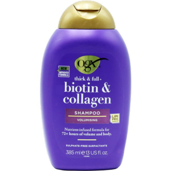 OGX Biotin & Collagen Volumising Shampoo – 385ml