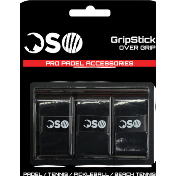 OSO Padel GripStick Overgrip – Sort – 3 stk