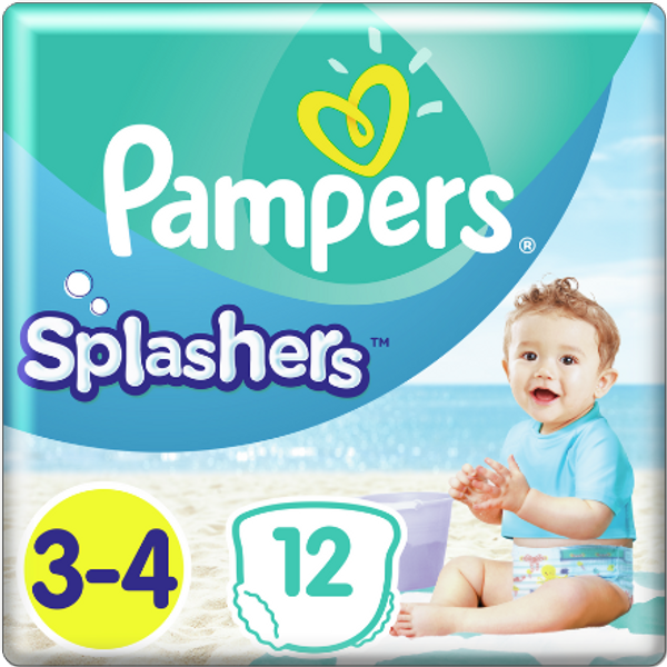 Pampers Svømmebleer Splashers str 3-4 (6-11 kg) - 12 stk