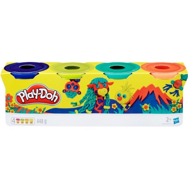 Play-Doh 4-pack boetseerklei - Wilde dieren