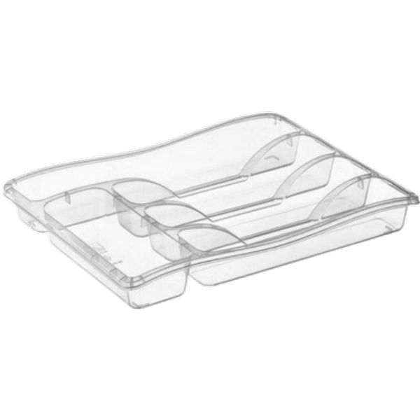 Privilege Bestekhouder Transparant - 33cm x 25cm x 5cm