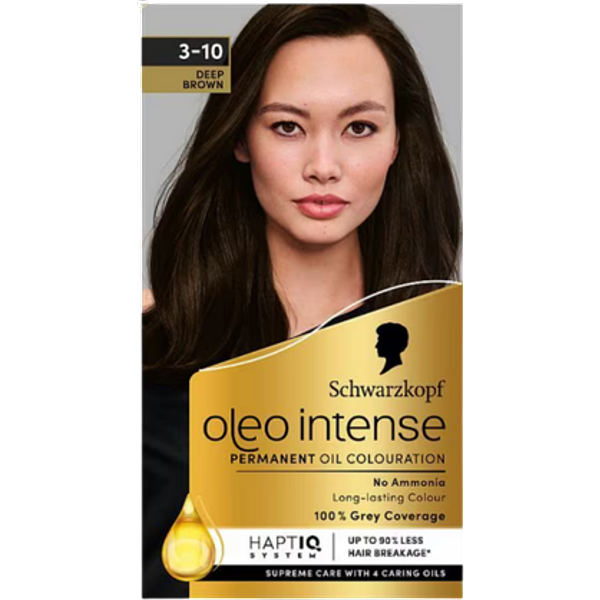 Schwarzkopf Oleo Intense Mørkebrun Permanent Hårfarve 3-10