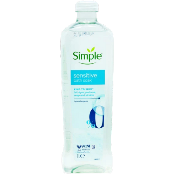 Simple Kind to Skin Sensitive Bath Soak - 1000 ml