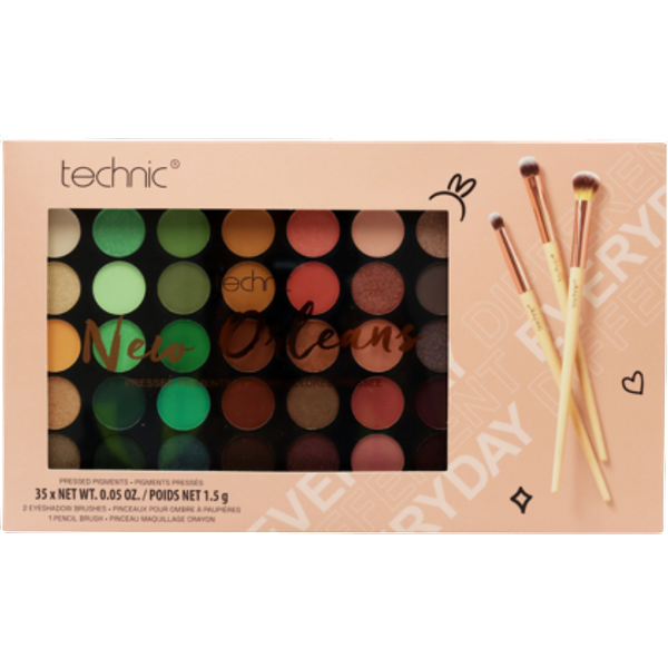 Technic New Orlean Palette & Brush Makeup Gift Set