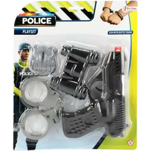 Toi-Toys Police S.W.A.T. Legesæt med Legetøjspistol, Håndjern og Tilbehør