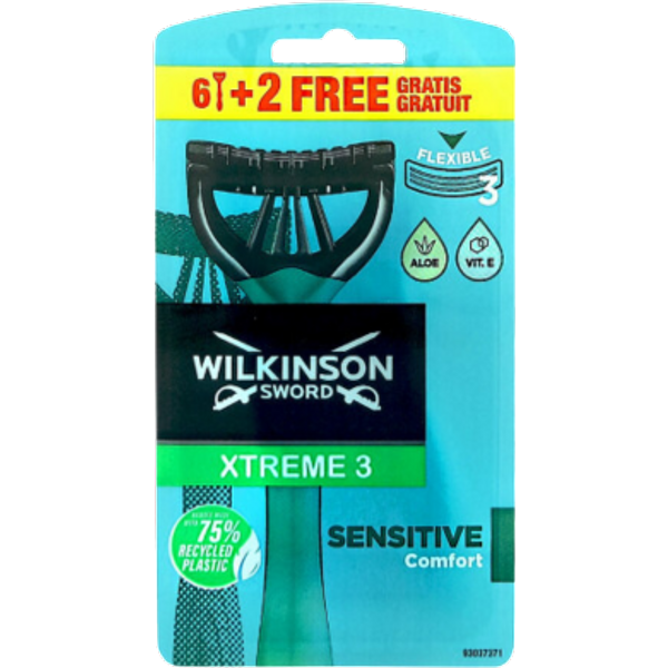 Wilkinson Sword Xtreme 3 Gevoelige Scheermesjes - 8 stuks