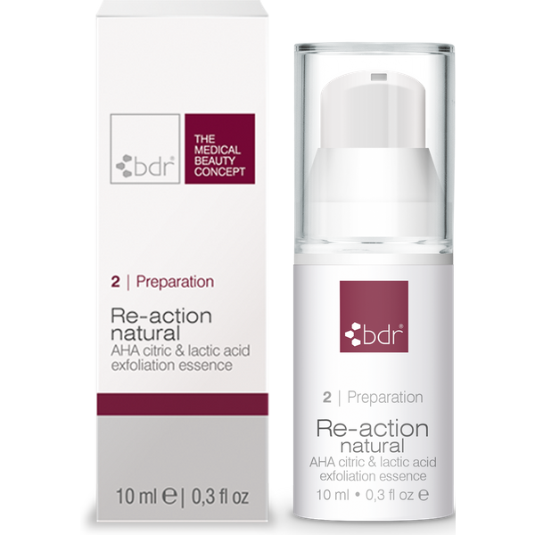 Re-action natural low base AHA citric & lactic acid exfoliation essence 10 ml