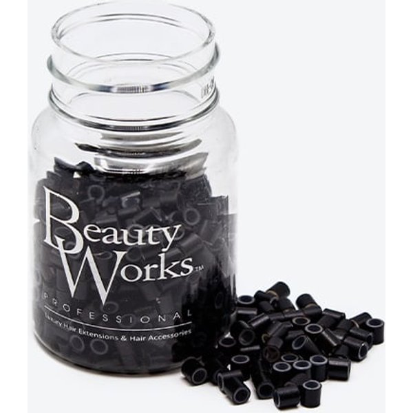 Silicone Lined Copper Micro Rings - 500 pack - Black