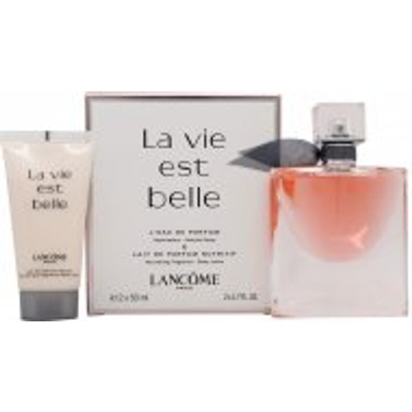Lancome La Vie Est Belle L'Eau de Parfum Gift Set 50ml Spray + 50ml Body Lotion
