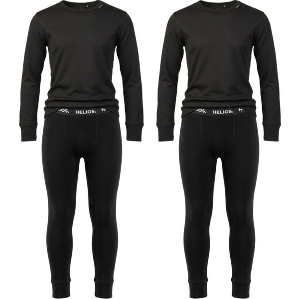 Helios Essential, Skiunterwäsche, Junior, schwarz, 2 Sets