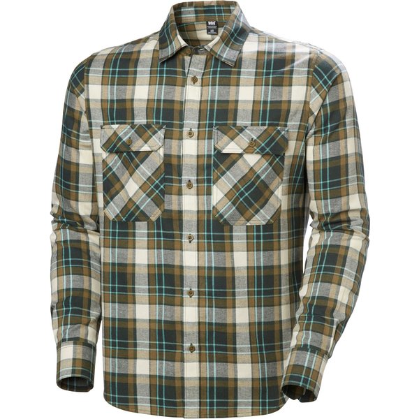 Helly Hansen Lokka Flannel LS Shirt, Hemd, Herren, grün/braun