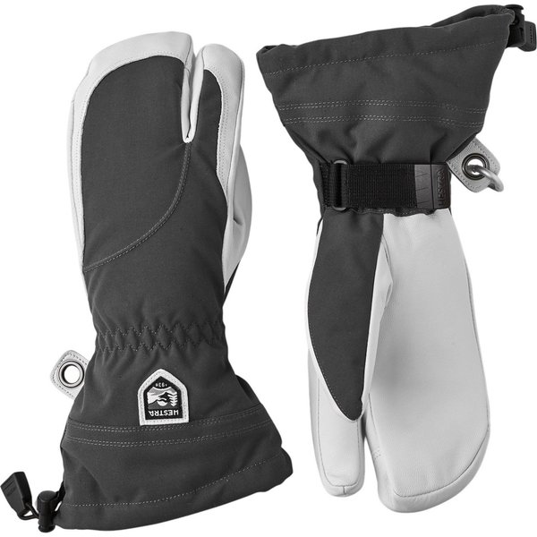 Hestra Heli Ski, 3-Finger-Skihandschuhe, Damen, grau/weiß
