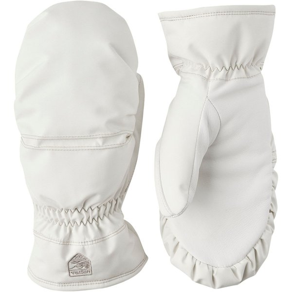Hestra Primaloft Leather, Skifäustlinge, Damen, weiß