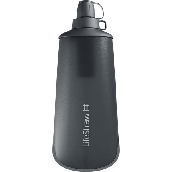 LifeStraw Peak Series Collabsible Squeeze Bottle, 1L, dunkelgrau