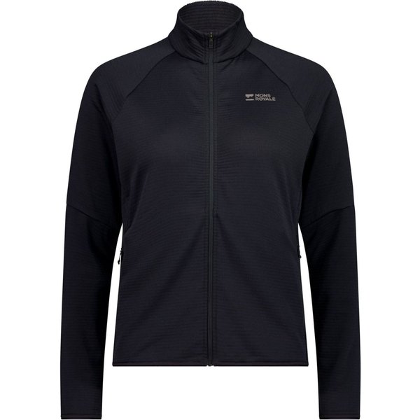 Mons Royale Quad Merino Fleece Jacket, Fleecejacke, Damen, schwarz