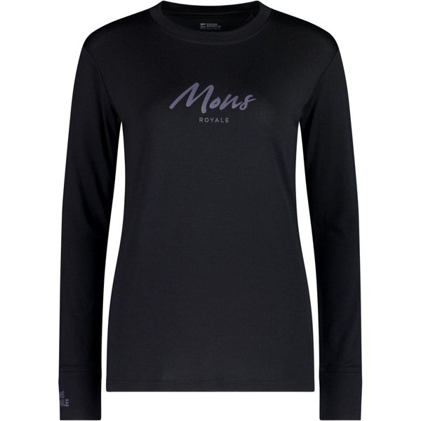 Mons Royale Yotei Merino Classic Long Sleeve, Skiunterhemd, Damen, schwarz