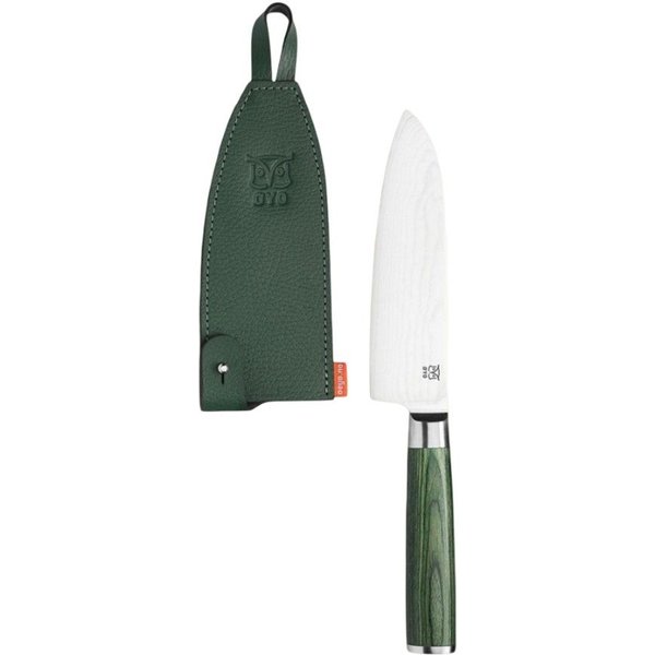 Oyo Skarvet Smaragd Santoku Chef´s Knife, Küchenmesser, grün
