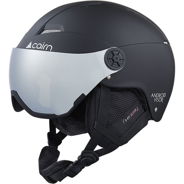 Cairn Android Visier, Skihelm mit Visier, schwarz