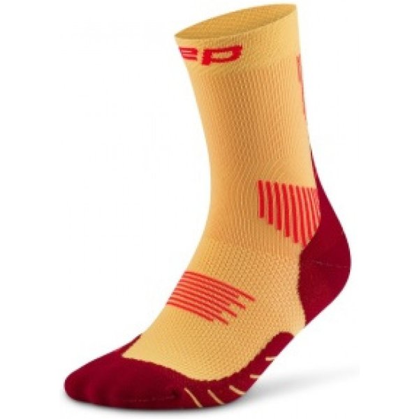 CEP Core Run Socks Mid Cut 5.0, Laufsocken, Damen, gelb
