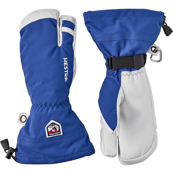 Hestra Army Leather Heli Ski, 3-Finger-Skihandschuhe, blau
