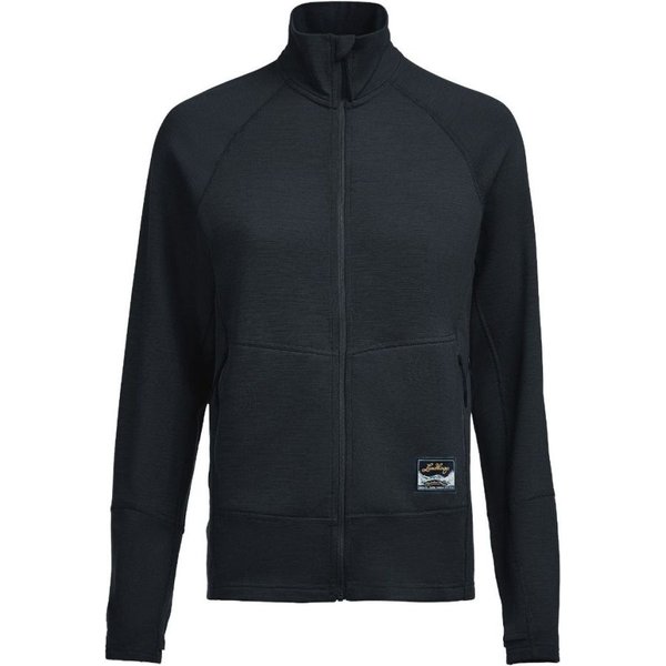 Lundhags Tived Merino Full Zip W, Mittelschicht, schwarz