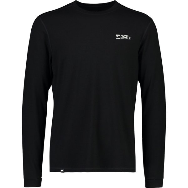 Mons Royale Cascade Merino Base Layer, Skiunterhemd, Herren, schwarz