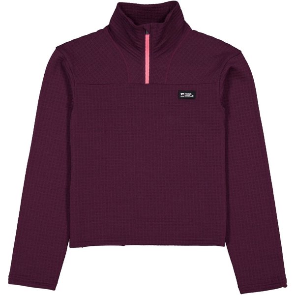 Mons Royale Offgrid Merino Fleece Long Sleeve, Fleecepullover, Damen, lila