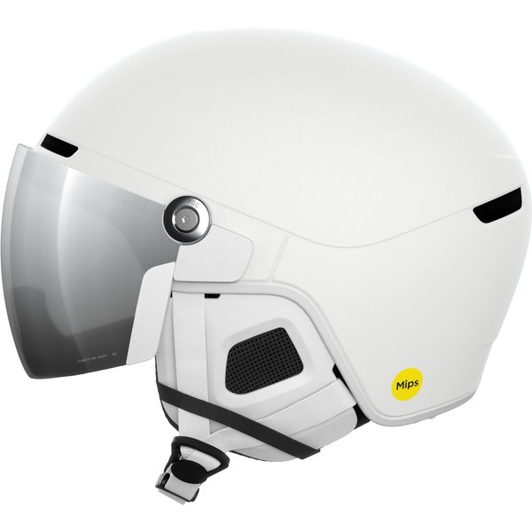 POC Obex Visor, Skihelm mit Visier, hydrogen white