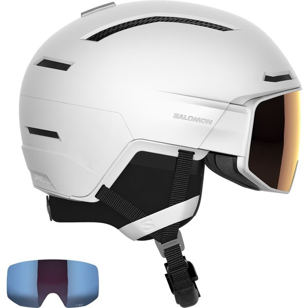 Salomon Driver Prime Sigma Plus, Skihelm mit Visier, weiß