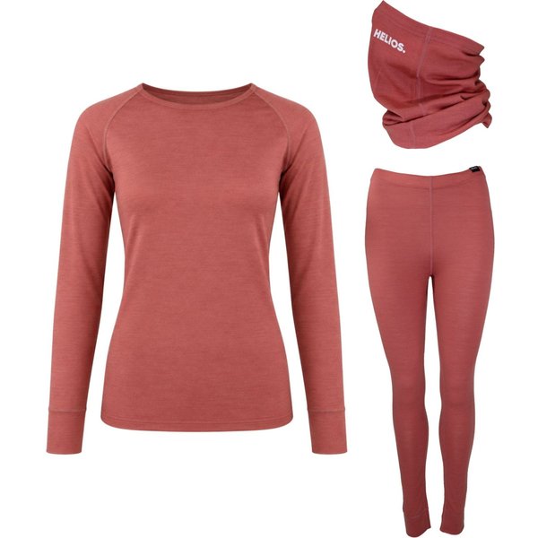 Helios Merino One, set + Schlauchtuch, Damen, rosa