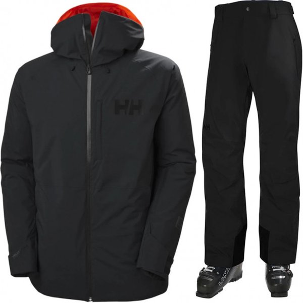 Helly Hansen Powderface/Legendary skiset, Herren, schwarz